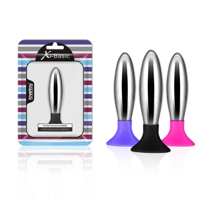 Анальная пробка Bobby серебристо-пурпурная Анальная пробка Bobby серебристо-пурпурная