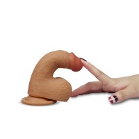 Фаллос на присоске с мошонкой Dual-layered Silicone Nature Cock "Gabe" телесный