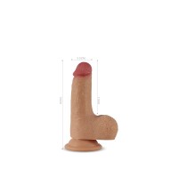 Фаллос на присоске с мошонкой Dual-layered Silicone Nature Cock "Gabe" телесный