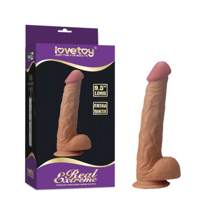 Фаллоимитатор на присоске Real Extreme Extra Girth Dildo 24 см