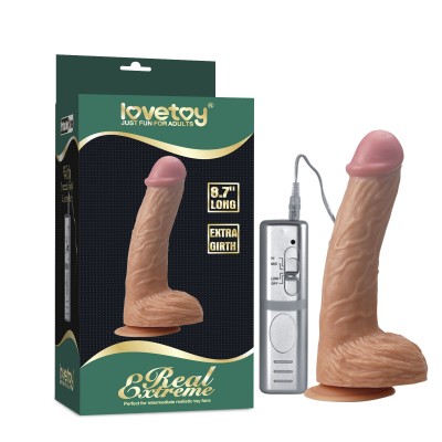 Вибратор на присоске Real Extreme Extra Girth Vibrating Dildo 22 см
