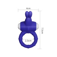 Синее виброкольцо POWER THRILL CLIT COCKRING