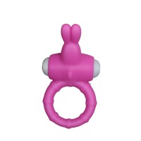Розовое виброкольцо POWER THRILL CLIT COCKRING
