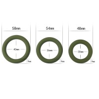 Набор эрекционных колец Power Plus Soft Silicone Snug Ring зеленого цвета