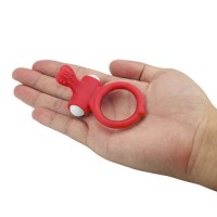 Виброкольцо красное Power Clit Silicone Cockring