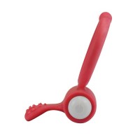 Виброкольцо красное Power Clit Silicone Cockring
