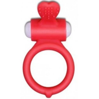 Виброкольцо красное Power Clit Silicone Cockring
