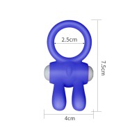 Виброкольцо пурпурное POWER CLIT COCKRING RABBIT