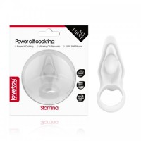 Вибро-кольцо Power Clit Silicone Cockring белое