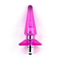 Анальная пробка с вибрацией розовая Sassy 4.25"
