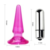 Анальная пробка с вибрацией розовая Sassy 4.25"