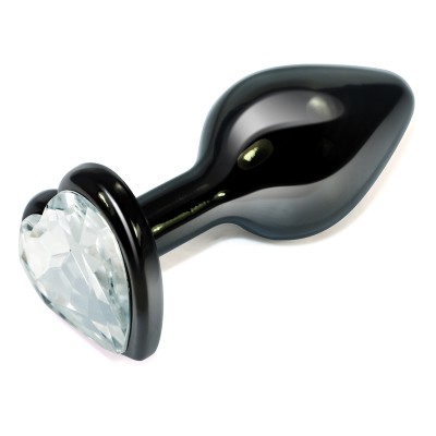 Анальная пробка Rosebud Heart Metal Plug(Clear) S