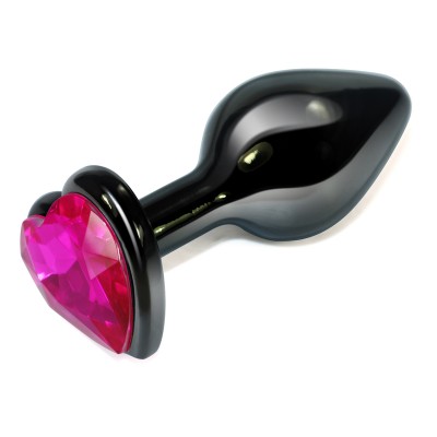 Анальная пробка Rosebud Heart Metal Plug(Fuchsia) S Анальная пробка Rosebud Heart Metal Plug(Fuchsia) S