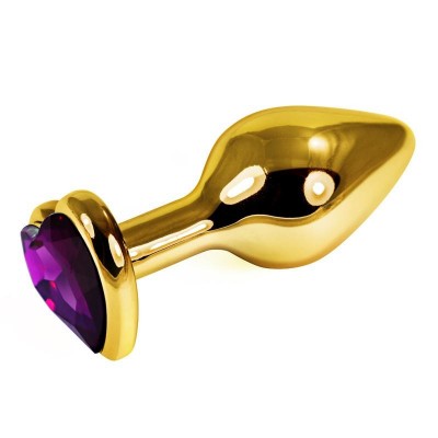 Анальная пробка фиолетовая Rosebud Heart Metal Plug(Gold) S Анальная пробка фиолетовая Rosebud Heart Metal Plug(Gold) S