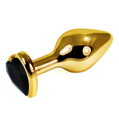 Анальная пробка черная Rosebud Heart Metal Plug(Gold) S Анальная пробка черная Rosebud Heart Metal Plug(Gold) S