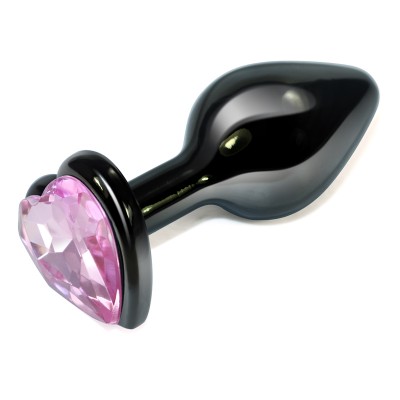 Анальная пробка Rosebud Heart Metal Plug(Pink) S