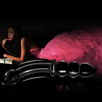 Стеклянный фаллоимитатор Glass Romance black
