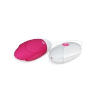 Розовое вибро-стимулятор яйцо с беспроводным пультом IJOY Remote Control Egg