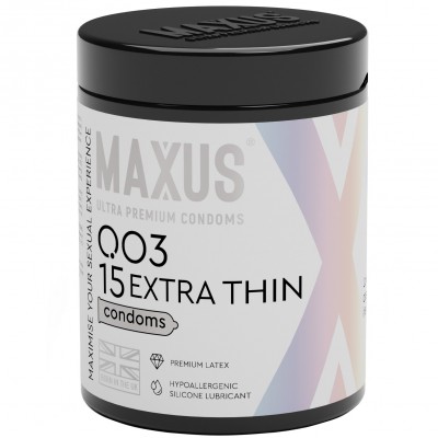 Презервативы Maxus Extra Thin экстратонкие в пластиковом кейсе 15 шт