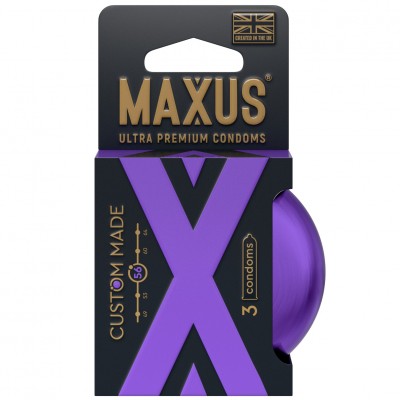 Презервативы Maxus Custom Made 56 увеличенные в металлическом кейсе 3 шт