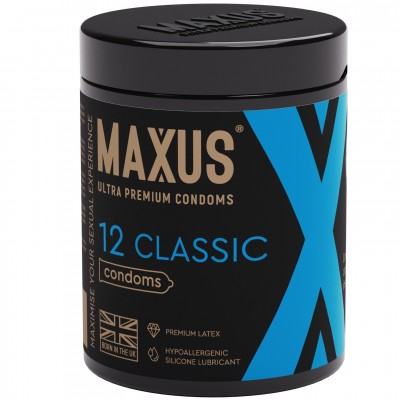 Презервативы Maxus Classic классические в пластиковом кейсе 12 шт Презервативы Maxus Classic классические в пластиковом кейсе 12 шт