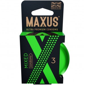 Презервативы Maxus Mixed микс в металлическом кейсе 3 шт
