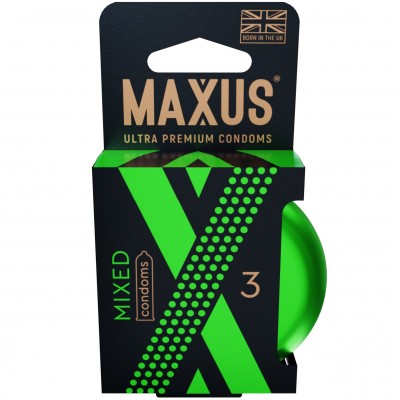Презервативы Maxus Mixed микс в металлическом кейсе 3 шт