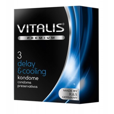 Презервативы Vitalis Premium №3 Delay & cooling с охлаждающим эффектом