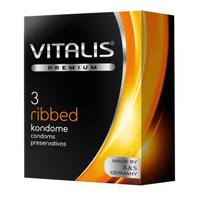 Презервативы Vitalis Premium №3 Ribbed ребристые