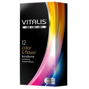 Презервативы VITALIS PREMIUM №12 color & flavor - цветные/ароматизированные