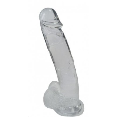 Реалистичный прозрачный фаллоимитатор 22 см