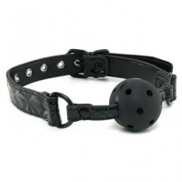Силиконовый черный кляп Ball Gag 4,6 см