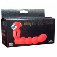 Вибро-кольцо для двойного проникновения Trinity Fun - Lover's Beads черное Вибро-кольцо для двойного проникновения Trinity Fun - Lover's Beads черное