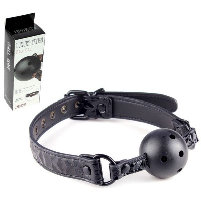 Силиконовый черный кляп Ball Gag 4,6 см