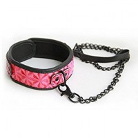 Регулируемый ошейник с поводком Collar with Leash красный