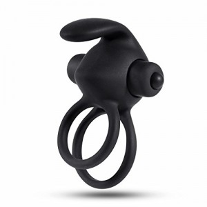 Двойное вибро-кольцо Double Cock Ring черное