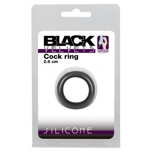 Эрекционное кольцо на пенис Black Velvets Cock Ring черное