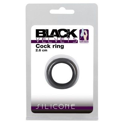 Эрекционное кольцо на пенис Black Velvets Cock Ring черное Эрекционное кольцо на пенис Black Velvets Cock Ring черное