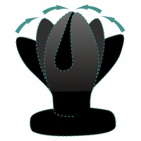Анальная пробка раскрывающаяся Dark Lotus с вибро