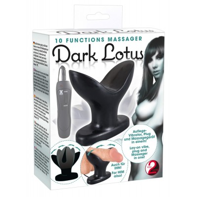 Анальная пробка раскрывающаяся Dark Lotus с вибро