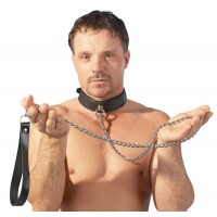 Поводок на цепи Leather Leash Поводок на цепи Leather Leash