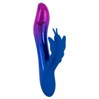 Перезаряжаемый вибратор с клиторальной бабочкой и подсветкой Sparkling Butterfly