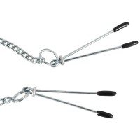 Маска с кляпом и зажимами на соски Mask with Ball Gag & Nipple Clamps