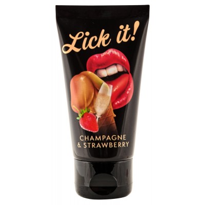 Гель съедобный Lick it Клубника с шампанским 50 мл