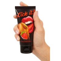Гель съедобный Lick It клубника 100 мл