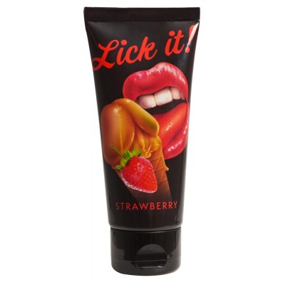 Гель съедобный Lick It клубника 100 мл