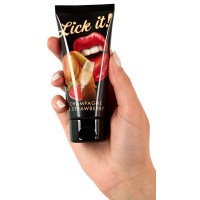 Гель съедобный Lick it Клубника с шампанским 100 мл Гель съедобный Lick it Клубника с шампанским 100 мл