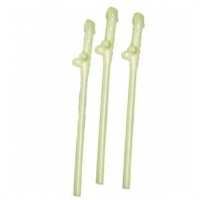 Трубочки для коктейлей Penis Straws светящиеся в темноте 10 шт