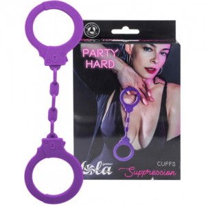 Силиконовые наручники Party Hard Suppression фиолетовые