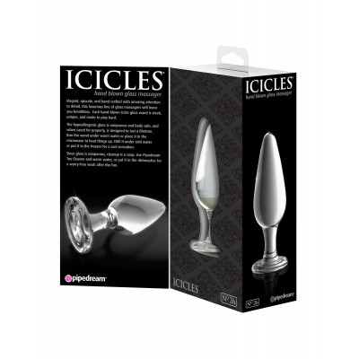 Стеклянная анальная пробка Icicles No. 26